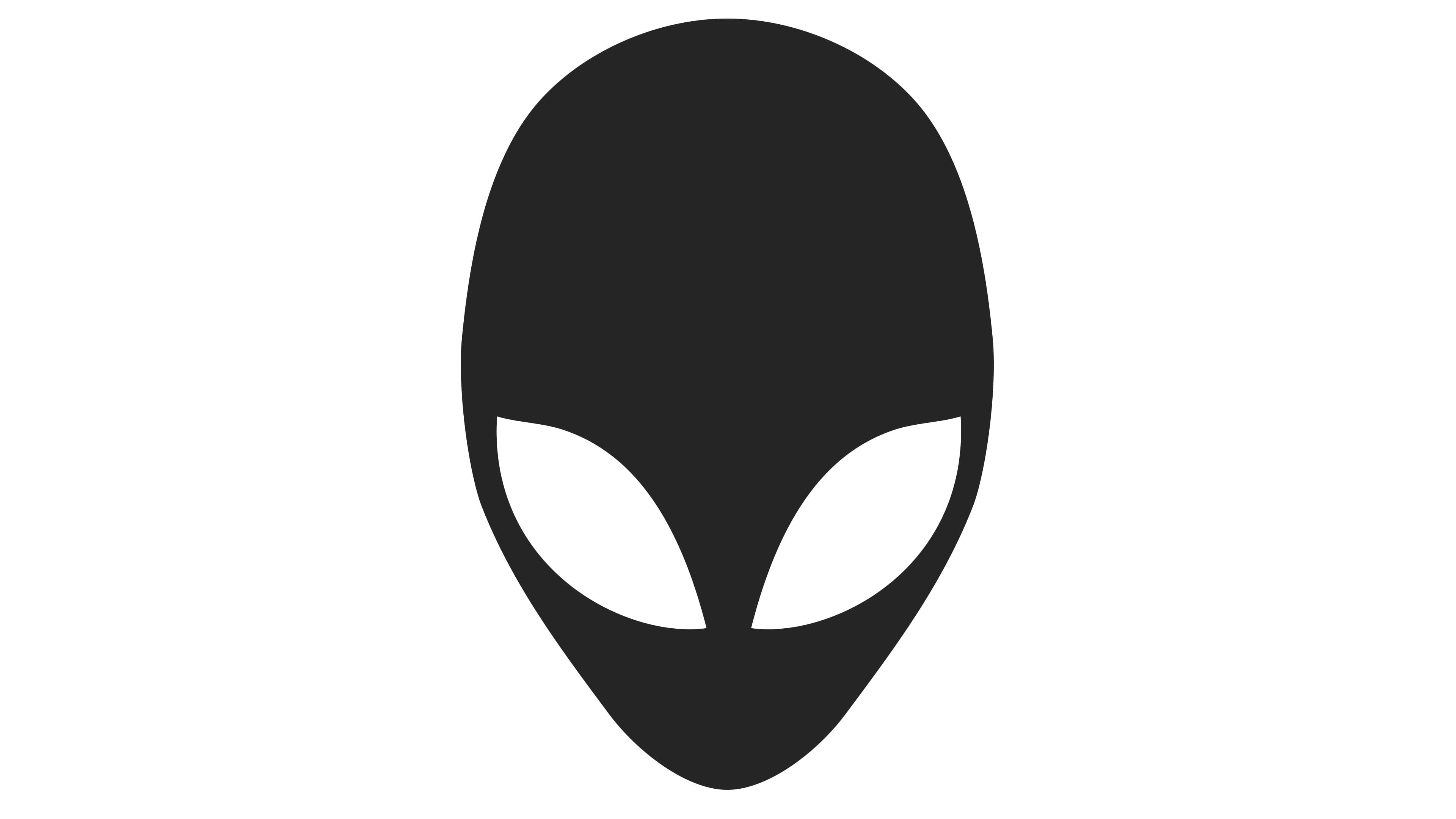 alienware logo black and white