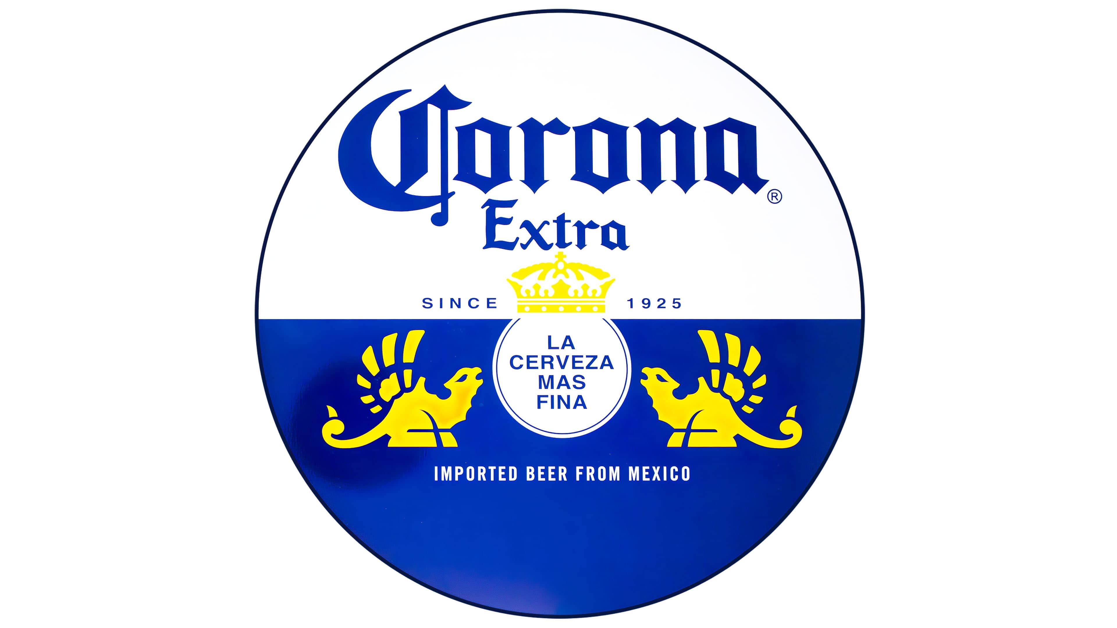 CORONA EXTRA BEER LOGO ON WHITE COLLECTOR MARBLE 
