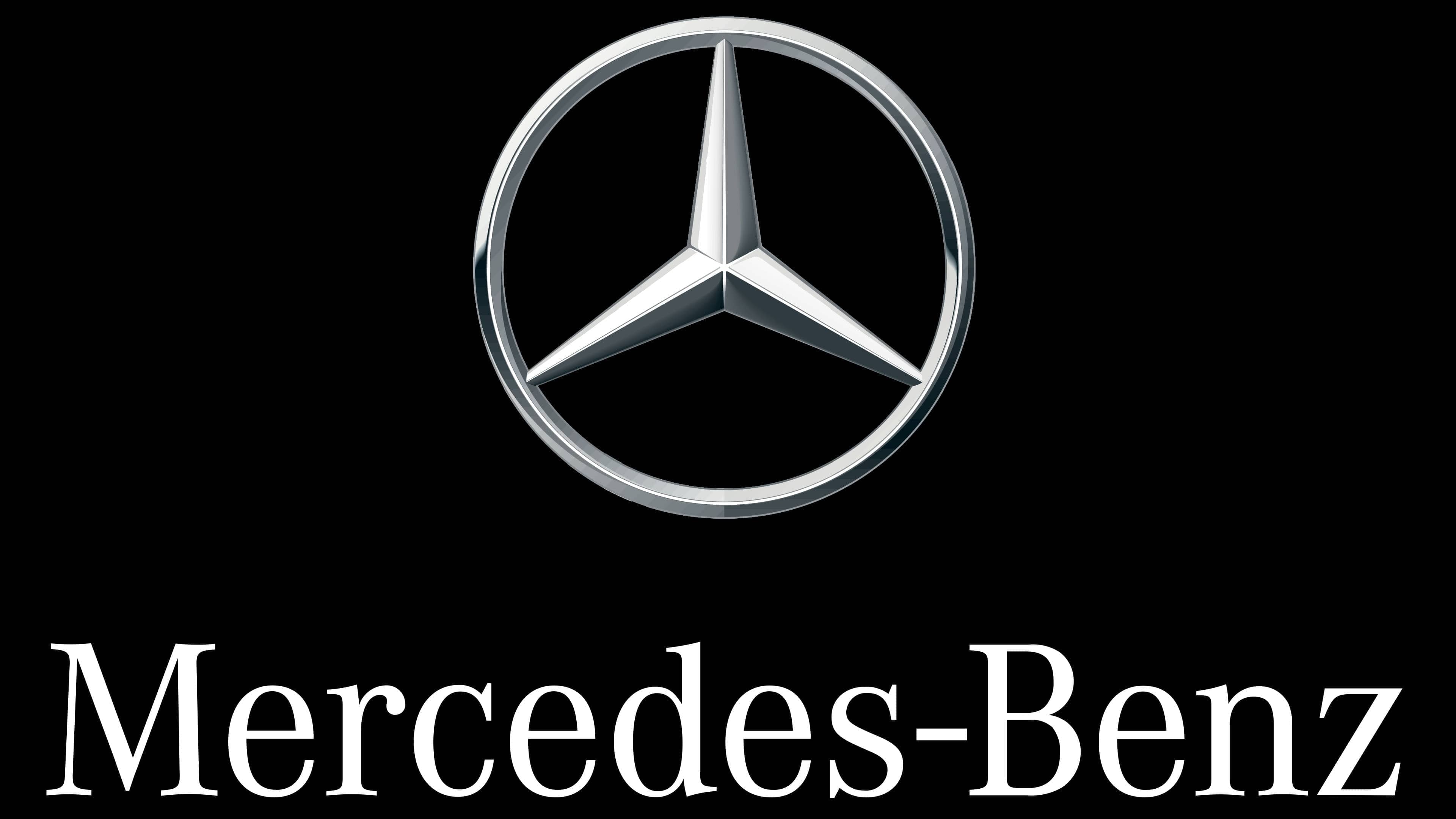 Mercedes logo brand symbol black design german car
