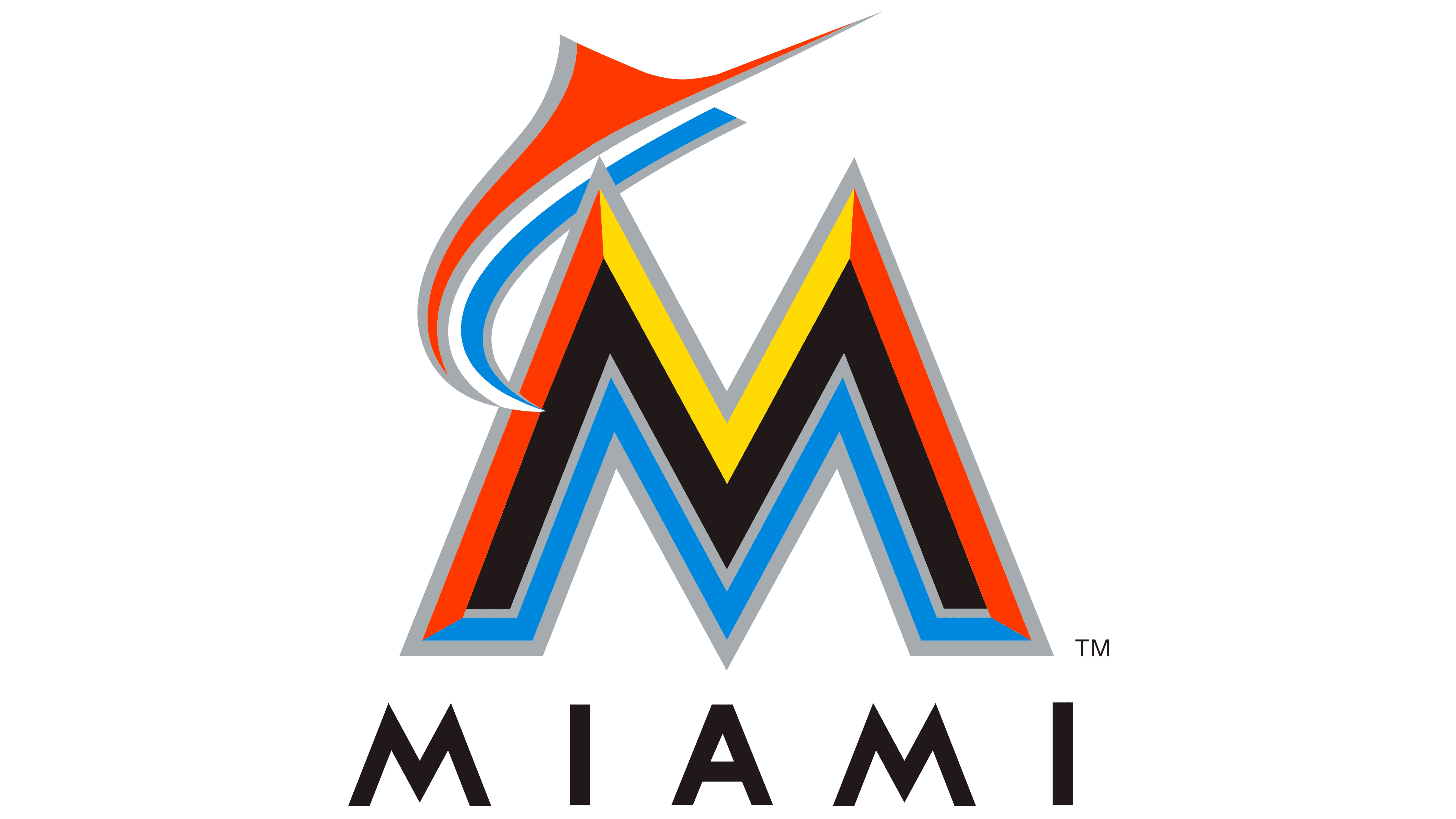 Miami Marlins 8” x 32” Hanging Team Logo Evolution Banner