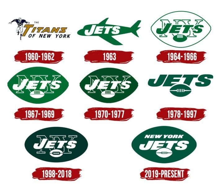 Evolution of the New York Jets Logo New York Jets Logo History