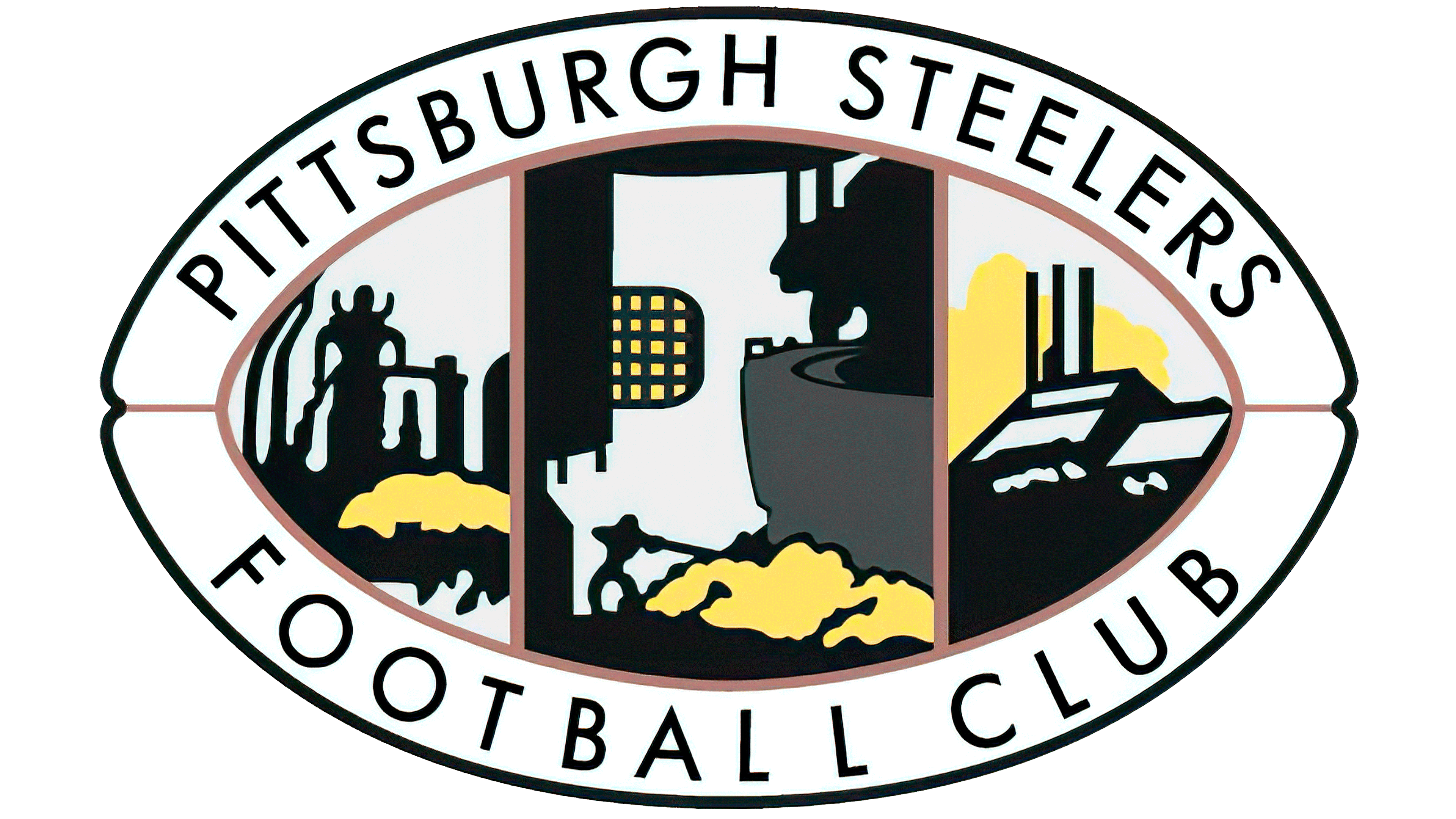Holographic Pittsburgh Steelers Sticker – Vintage Logo – Big Ben Warren Harris – Brown