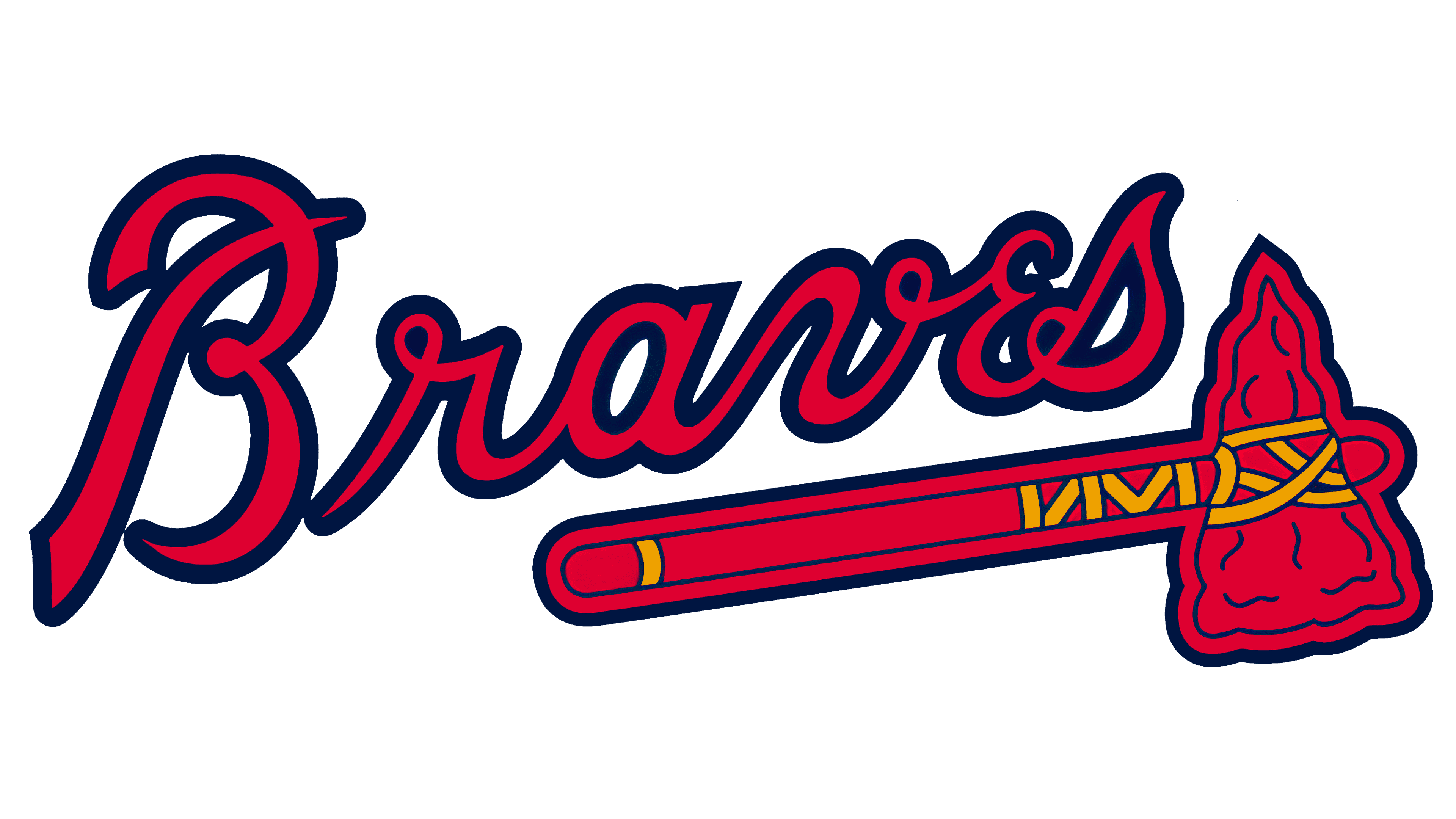 Chief Clipart Tomahawk - Atlanta Braves Axe Logo PNG Image 