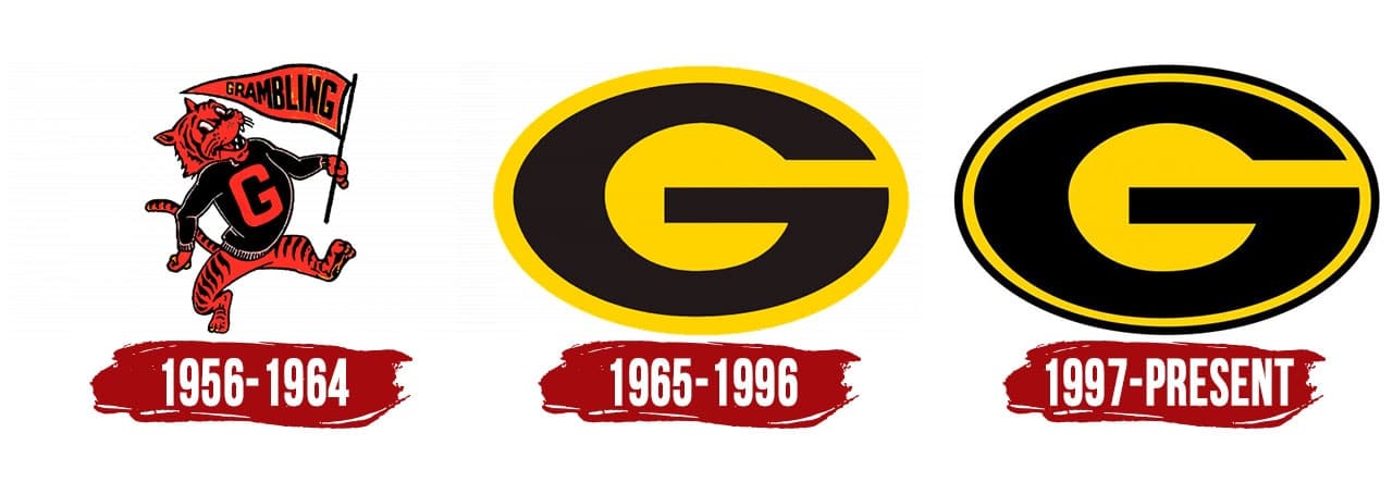 Grambling Cursive Letters with Tigers Collegiate Block Letters Grambling Tigers Design