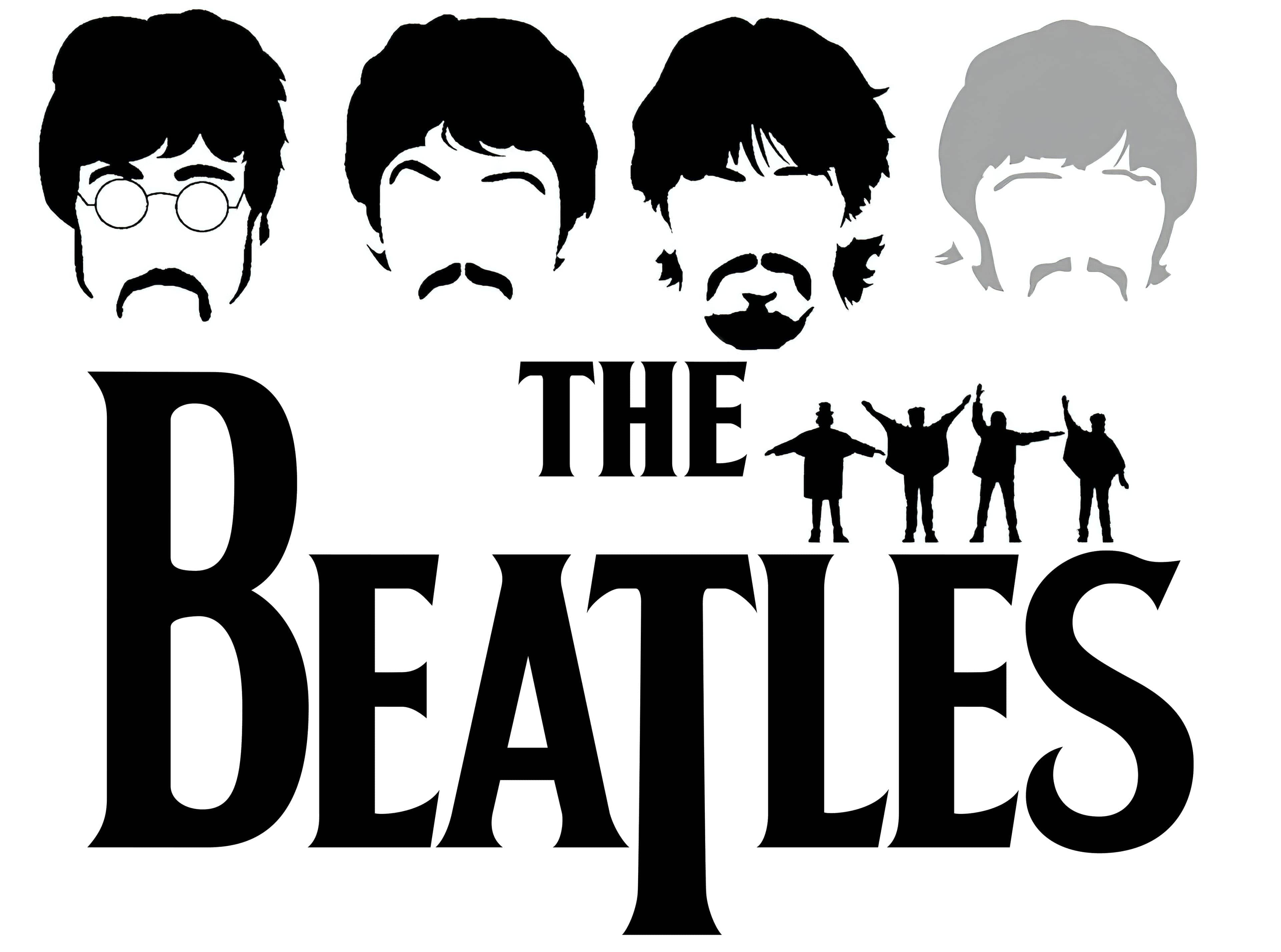 Beatles Logo Black And White Art Fidgety   Beatles Symbol 