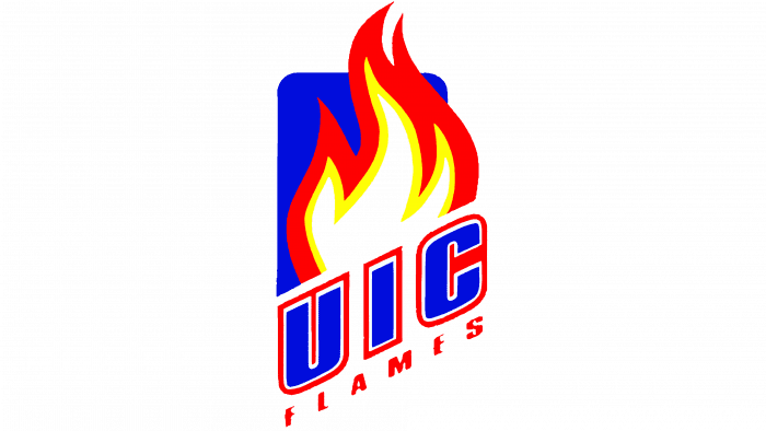 Illinois-Chicago Flames Logo 1992-2007