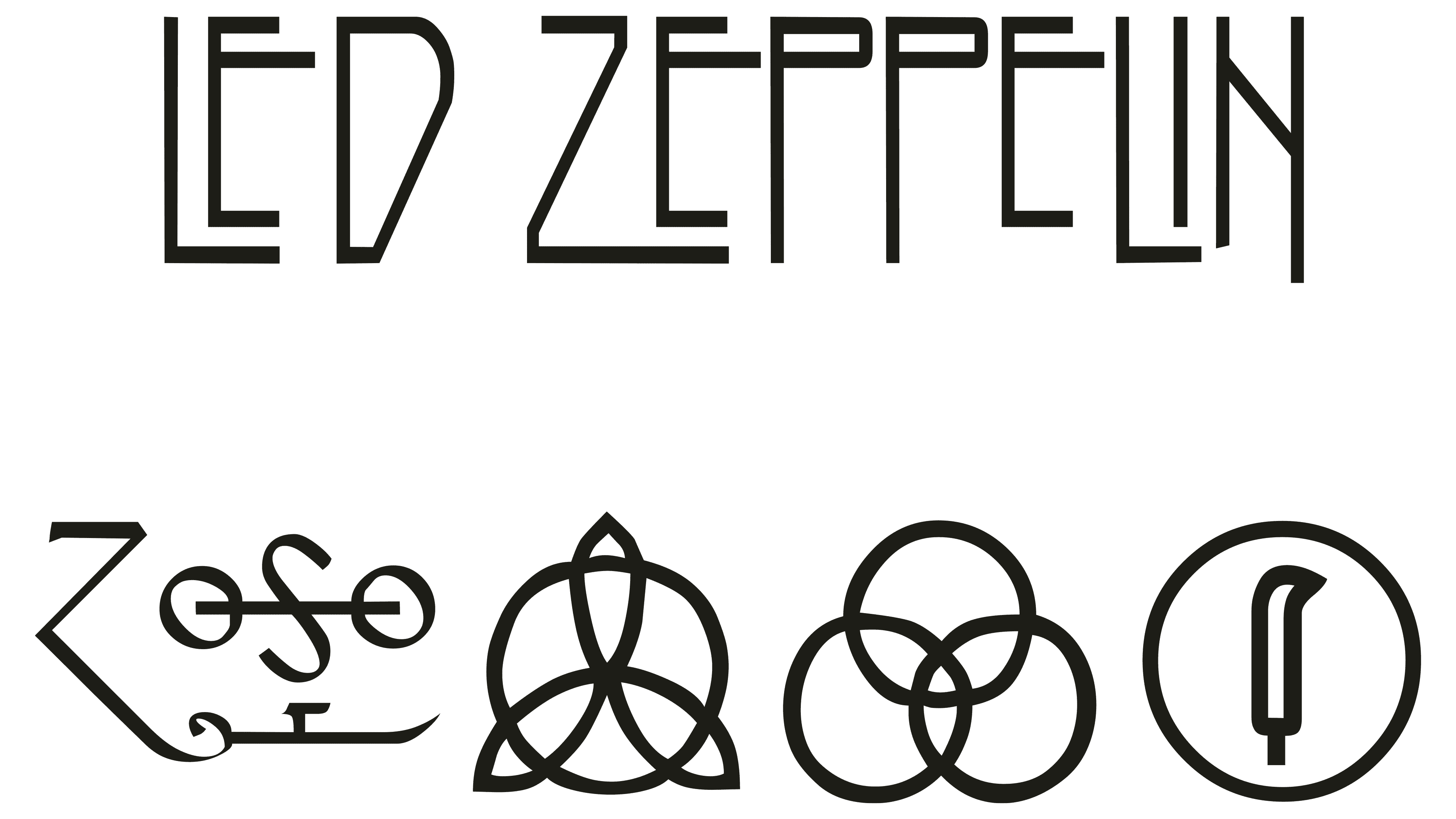 Led Zeppelin Logo Symbol History Png 3840 2160