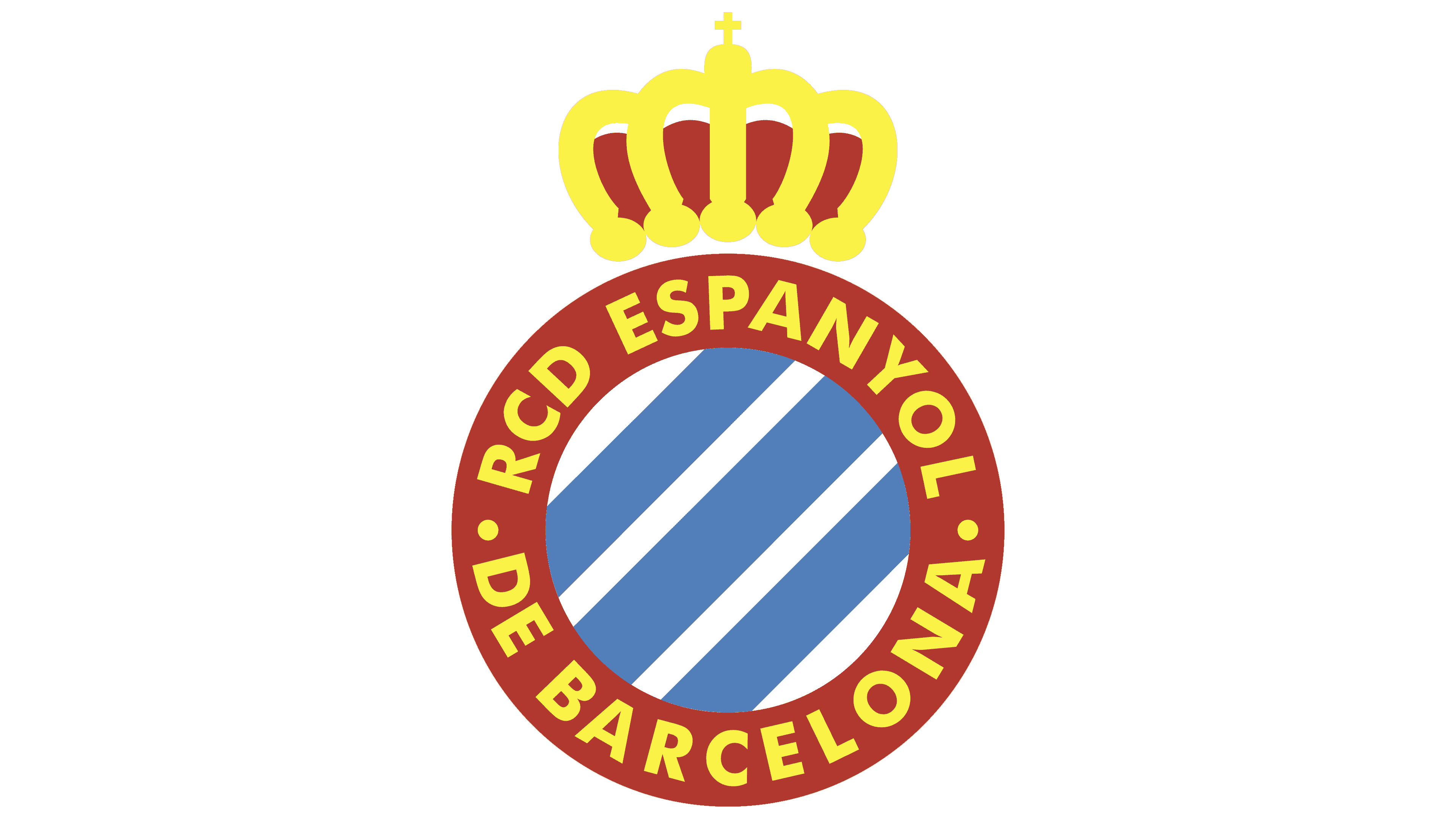 Bianco e Blu Gagliardetto Unisex-Adulto RCD Espanyol Con lo Stemma Taglia Unica