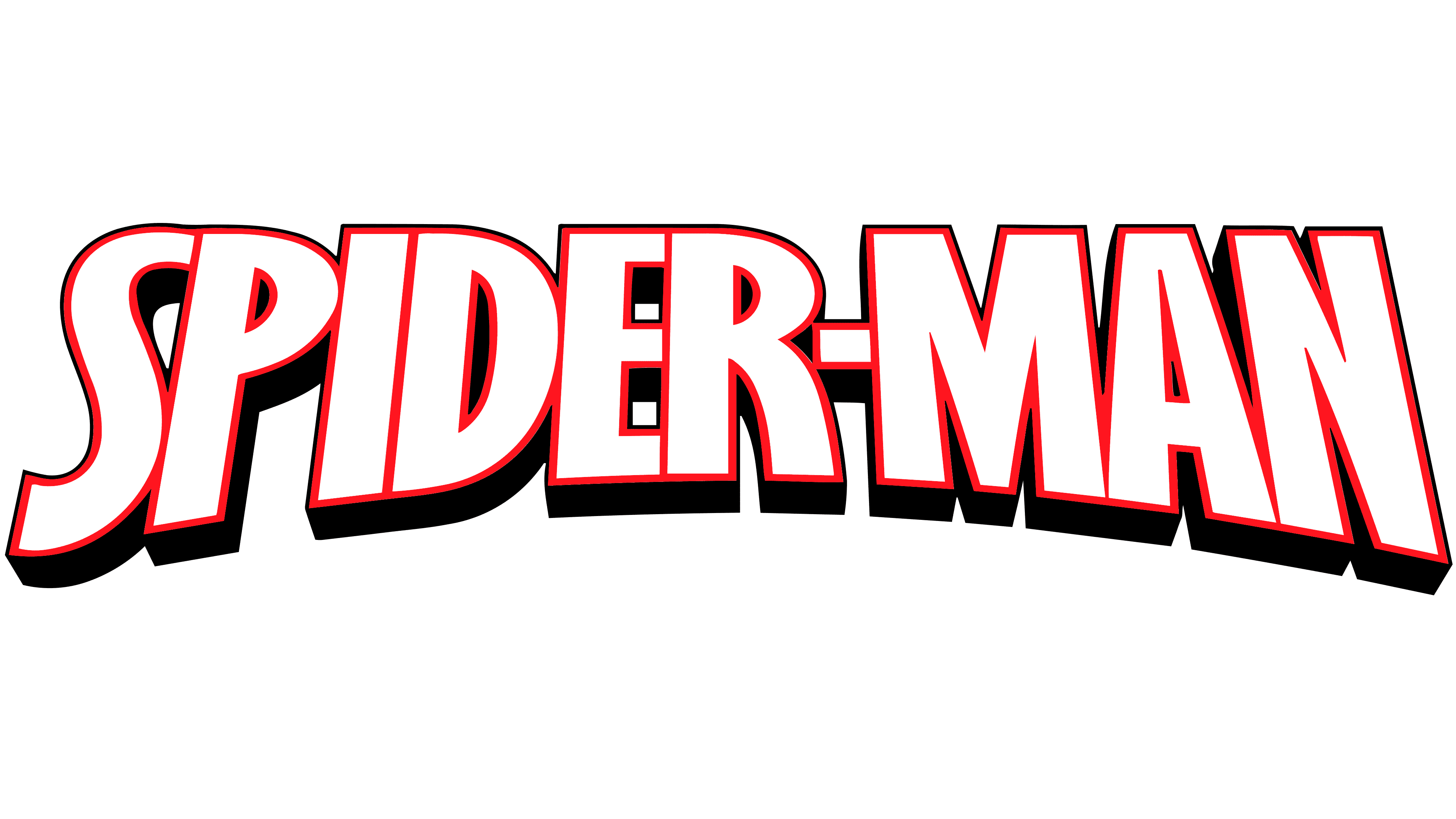 spiderman logo outline