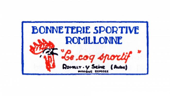 Bonnetterie Sportive Romillone Le Coq Sportif Logo 1948-1950