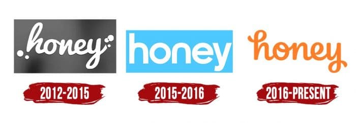 Evolution of the Honey Logo Honey Logo History