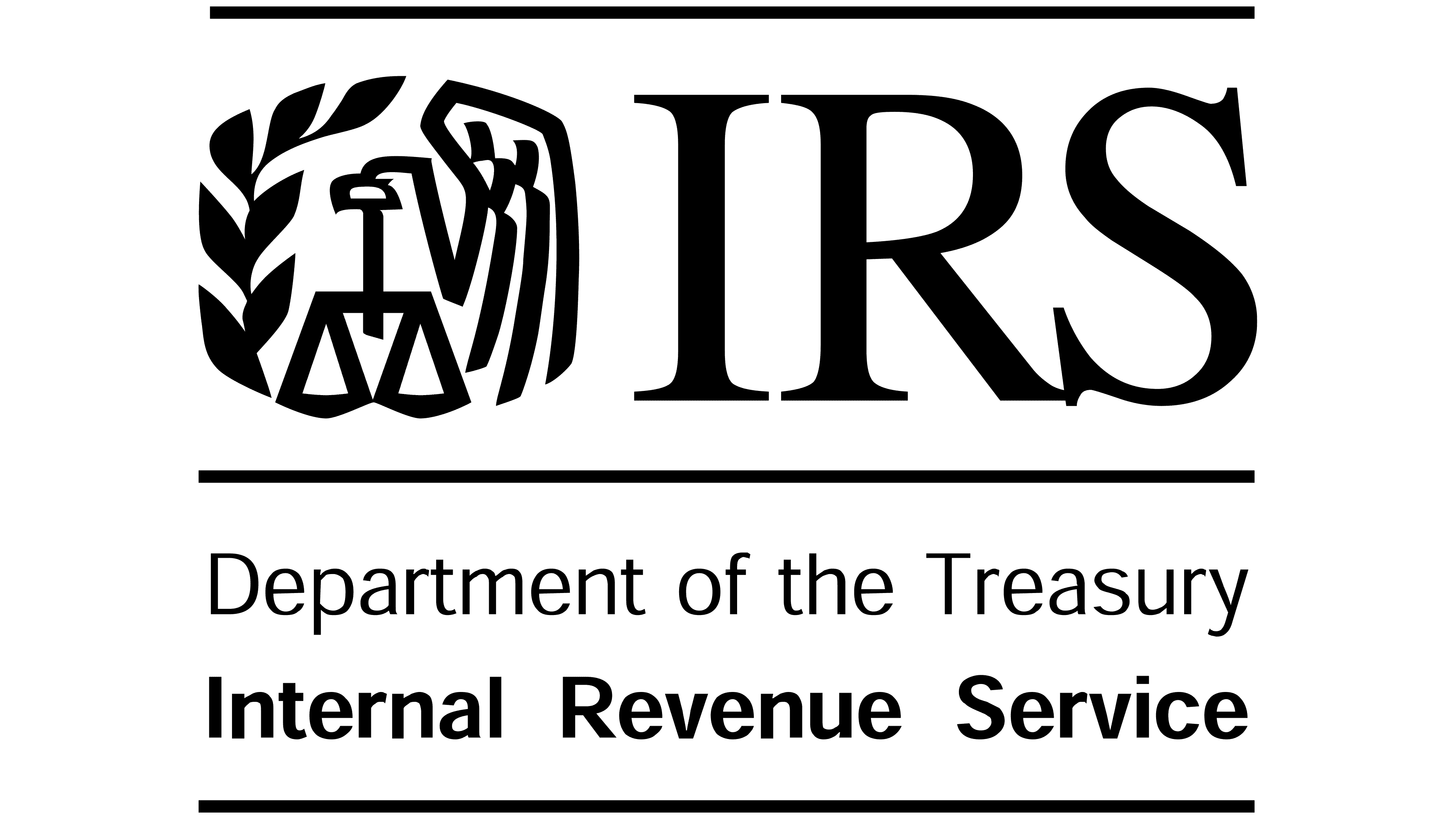Logo for the official IRS website. Image is linked and will go to the website. 
