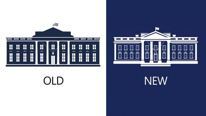 New and Old White House Logo