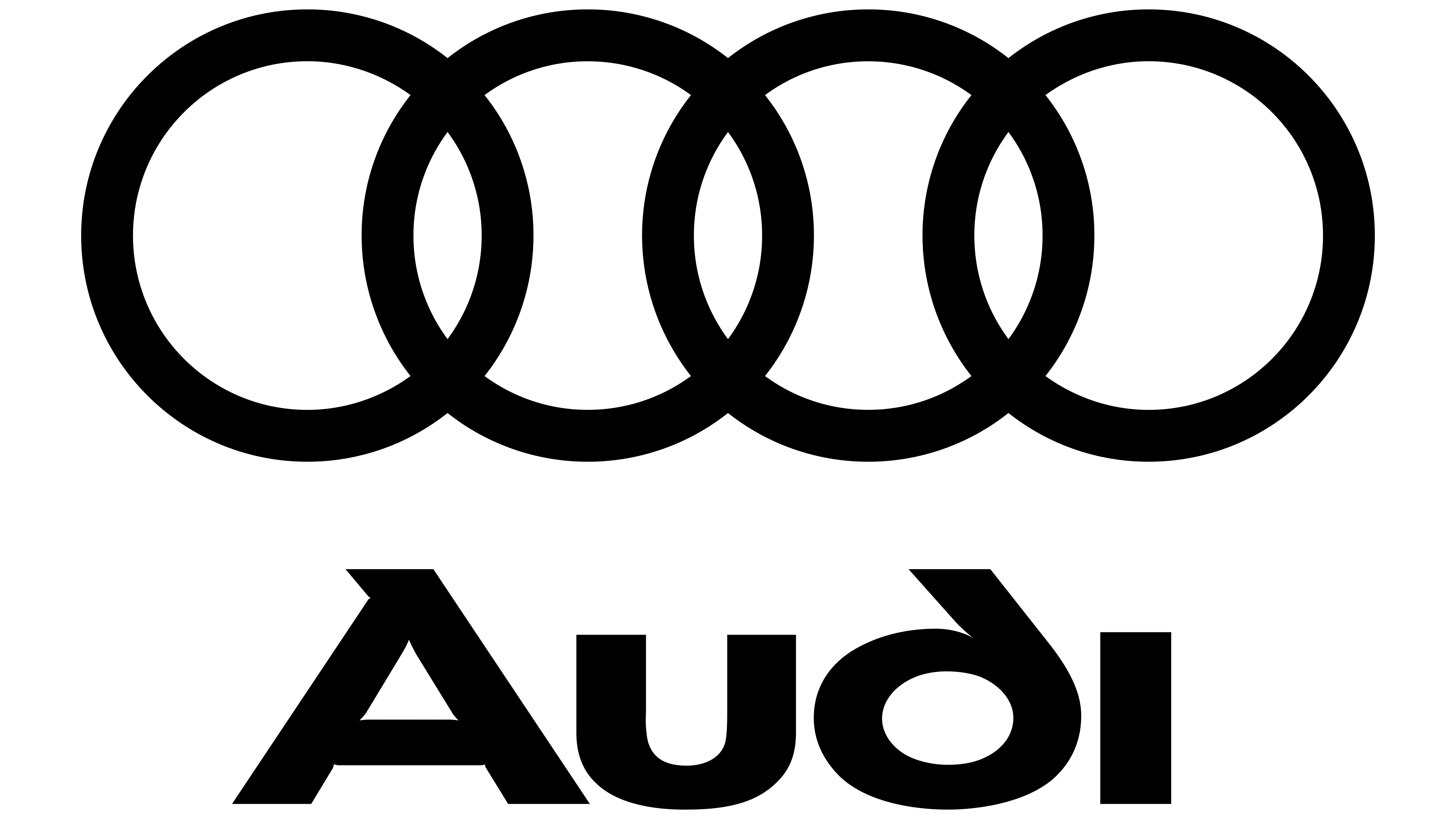 Audi Rings Set Emblem Front Hood Rear Boot Trunk Grill Badge Logo Gloss  Black | eBay