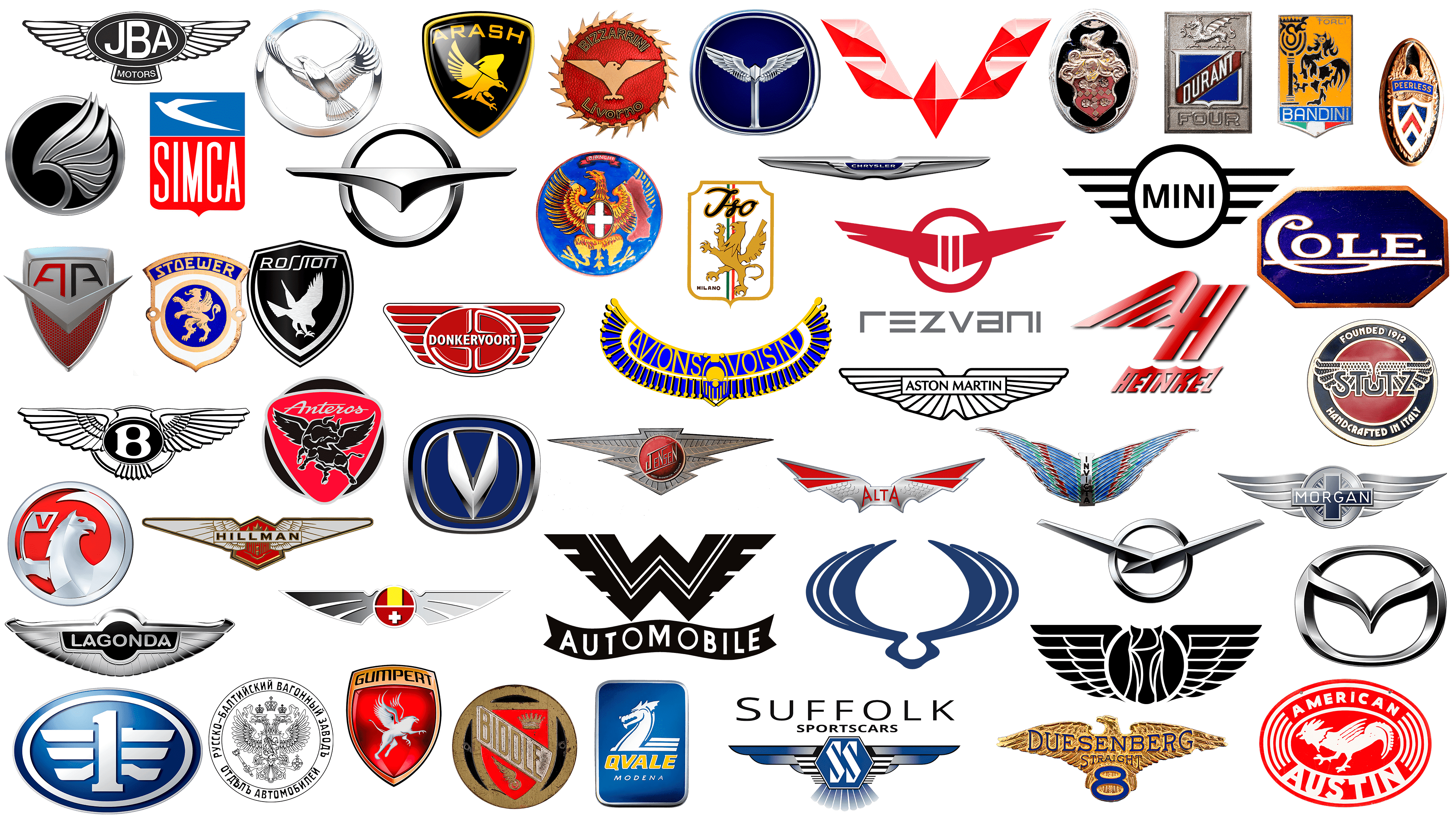 All Car Logos With Wings (59 brands)