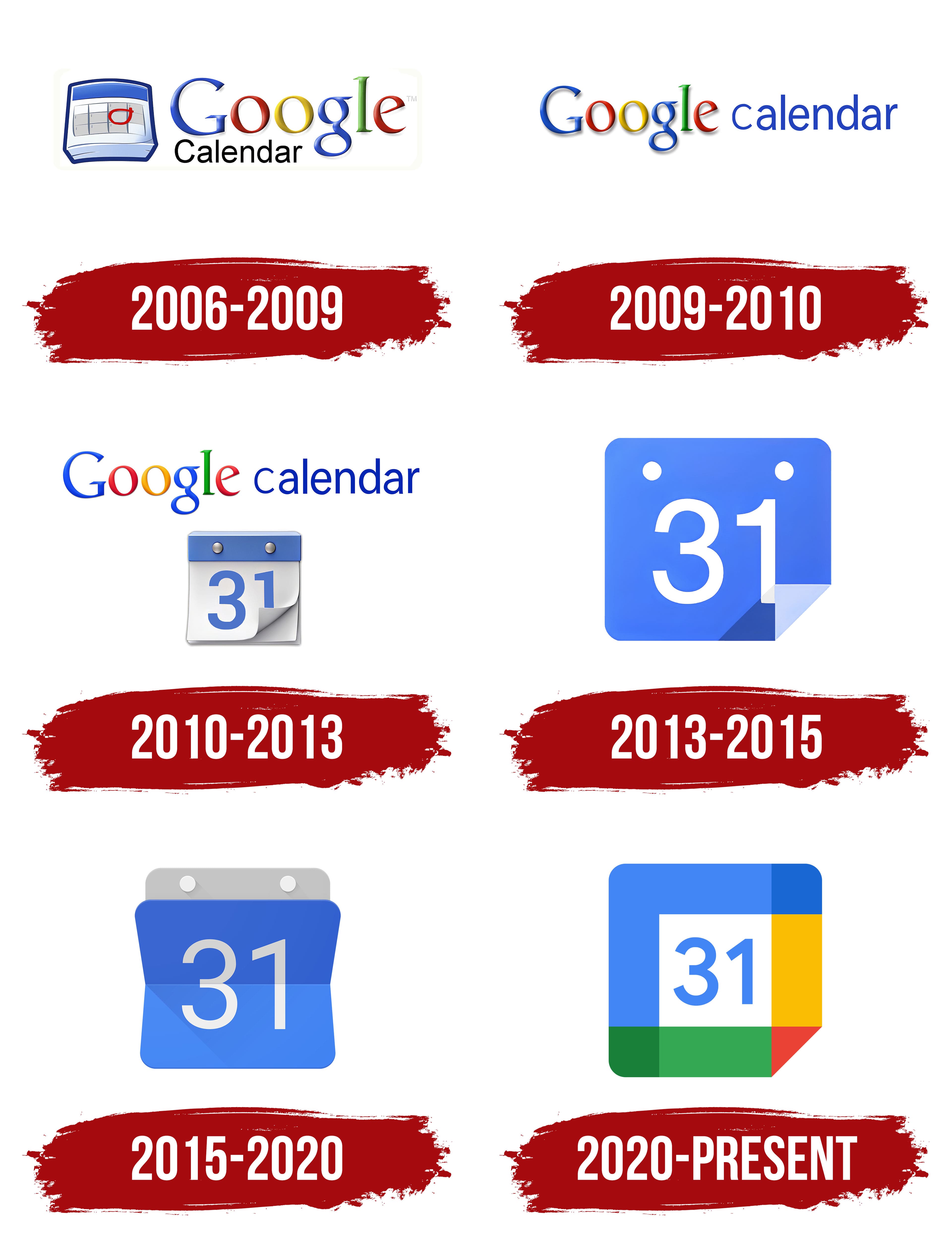 Google Calendar Logo symbol meaning history PNG brand