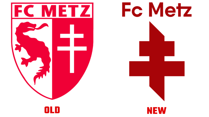 FC Metz Old and New Logo (history)