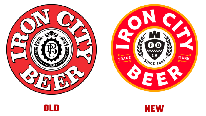 Iron City Beer Old and New Logo (history)