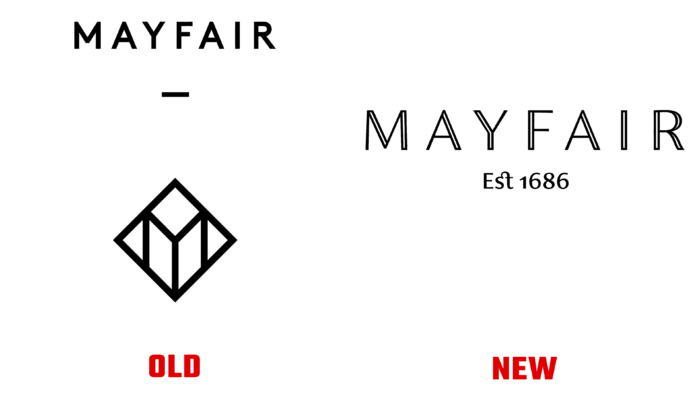 Mayfair Old and New Logo (history)