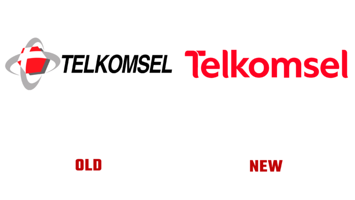 Telkomsel Old and New Logo (history)