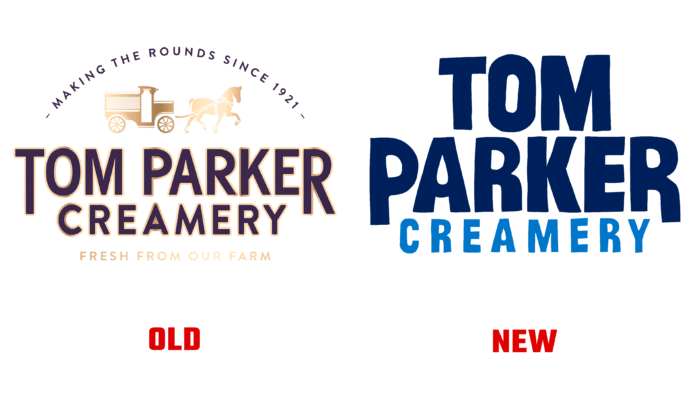 Tom Parker Creamery Old and New Logo (History)