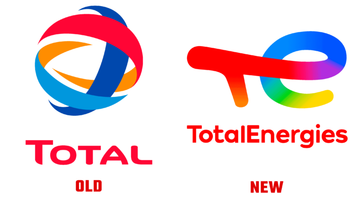 TotalEnergies Old and New Logo (history)