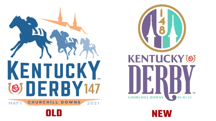 Kentucky Derby Old and New Logo (history)
