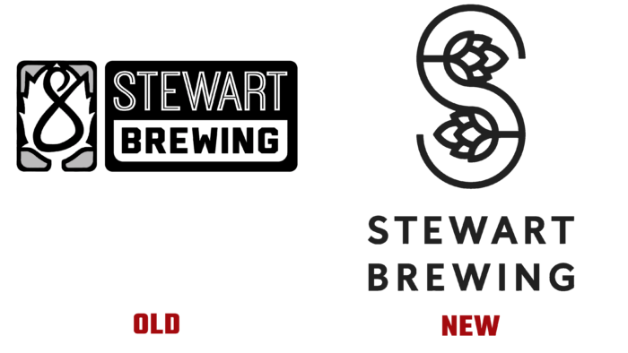 Stewart Brewing Old and New Logo (history)