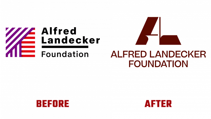 Alfred Landecker Foundation Before and After Logo (history)