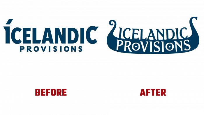 Icelandic Provisions Before and After Logo (history)