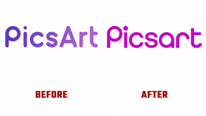 Picsart Before and After Logo (history)
