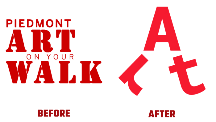 Piedmont Art Walk Before and After Logo (history)