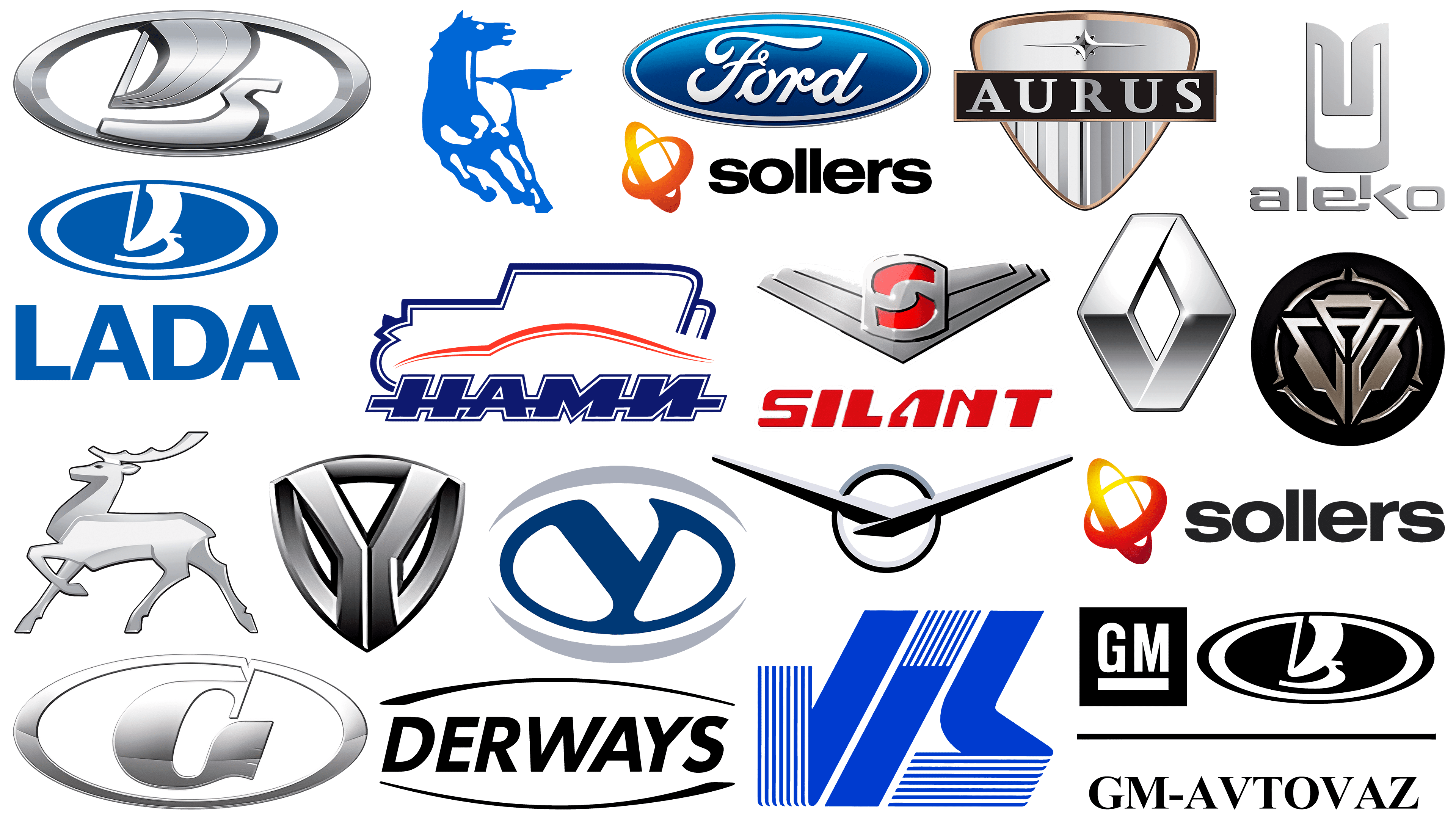 List Of MOST POPULAR Car BRANDS SYMBOLS LOGOS Decal Set – | atelier ...