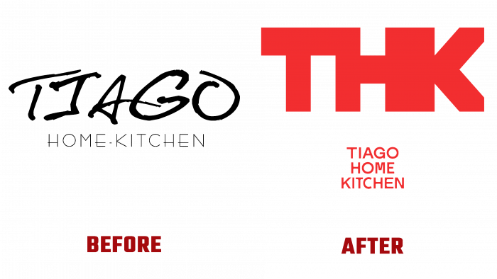 Tiago Home Kitchen Before and After Logo (history)