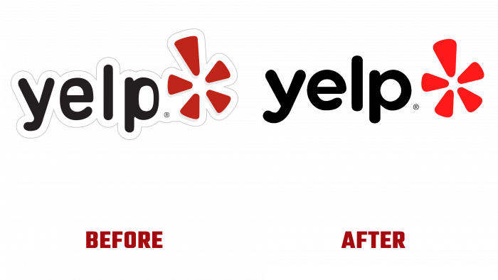 Yelp Before and After Logo (history)