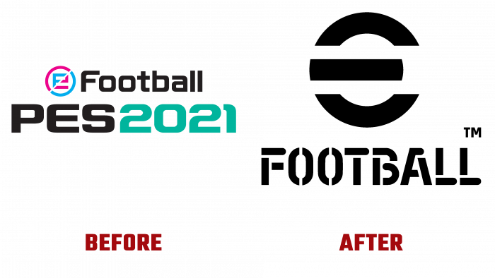 eFootball Before and After Logo (history)