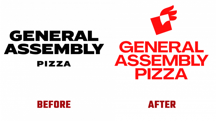General Assembly Pizza Before and After Logo (history)
