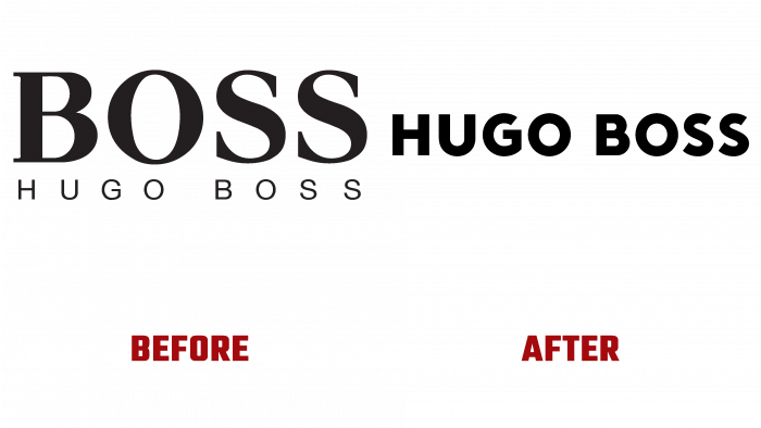 Hugo Boss Before and After Logo (history)