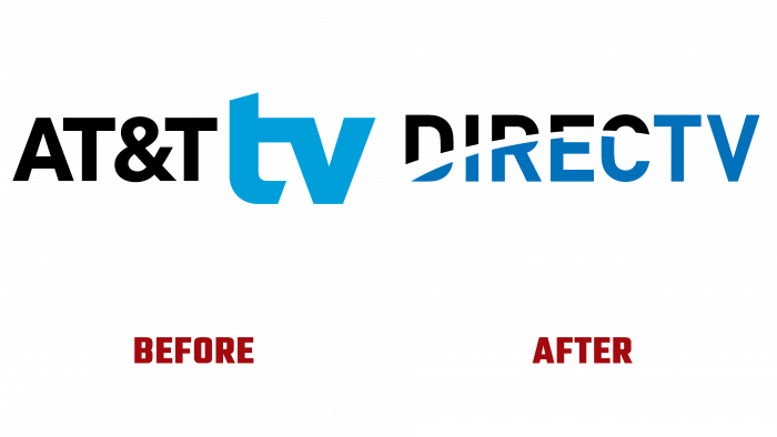 DirecTV Befoer and After Logo (history)