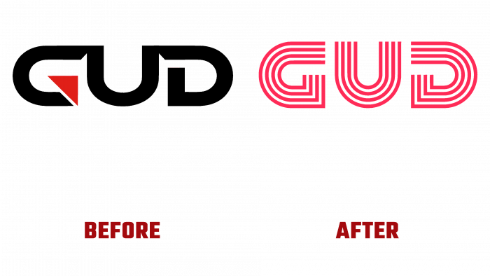 GUD Before and After Logo (history)