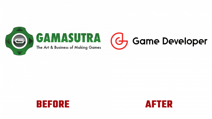 Game Developer Before and After Logo (history)