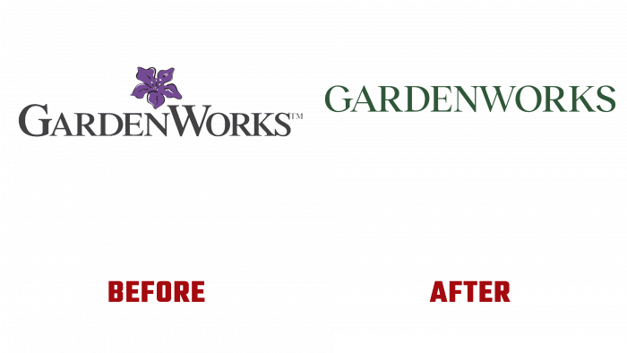 GardenWorks Before and After Logo (history)