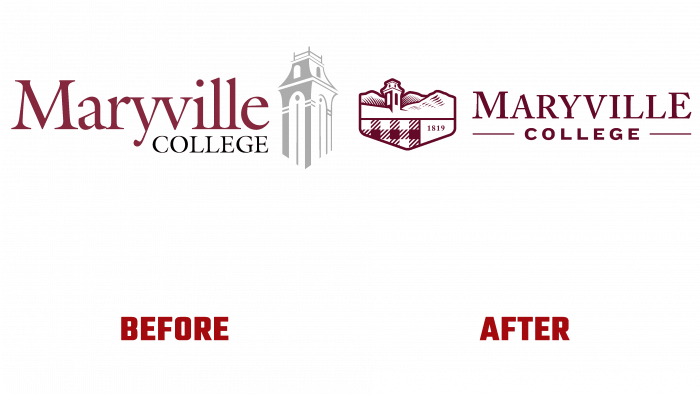 Maryville College Before and After Logo (history)