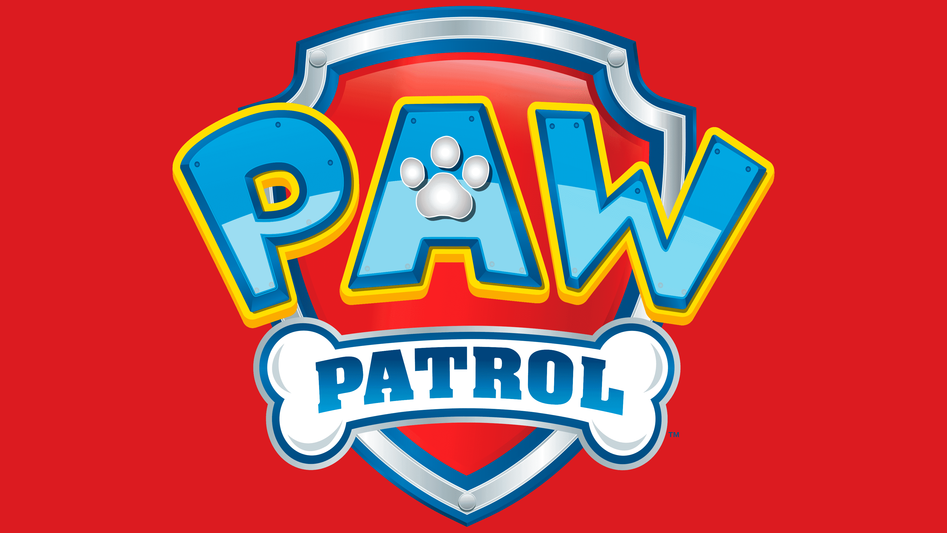 red b blue paw logo