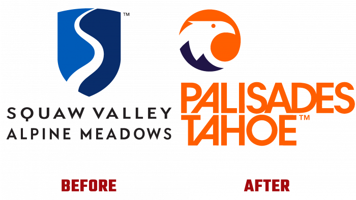 Palisades Tahoe Before and After Logo (history)