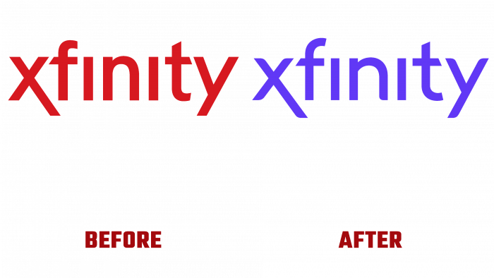 Xfinity Before and After Logo (history)
