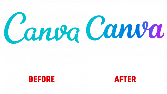Canva Before and After Logo (history)
