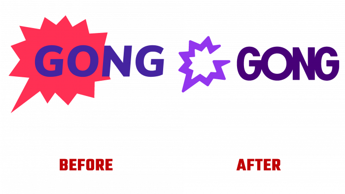 Gong Before and After Logo (history)