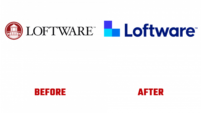 Loftware Before and After Logo (history)