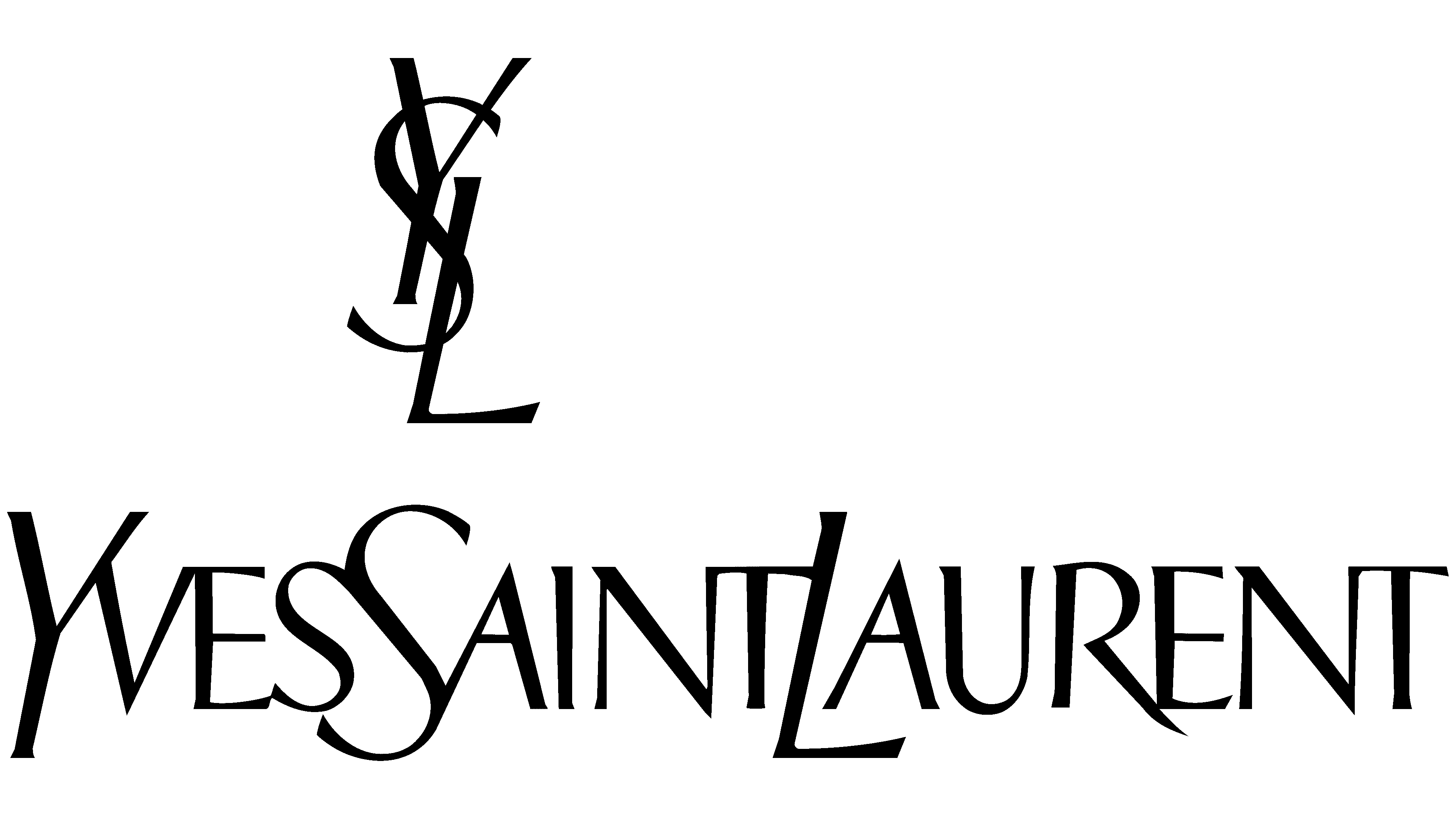 Ysl Brand Logo White Symbol Yves Saint Laurent Clothes Design Icon